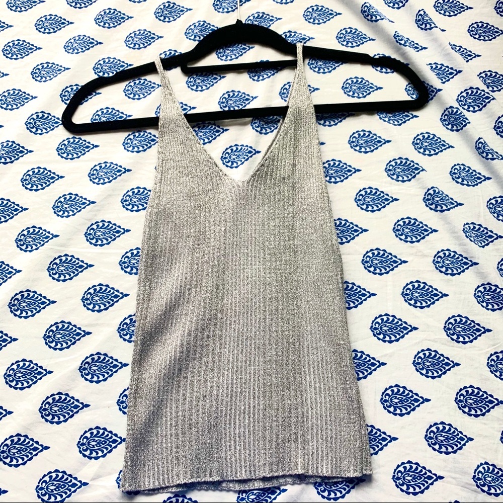 SILVER TANK TOP